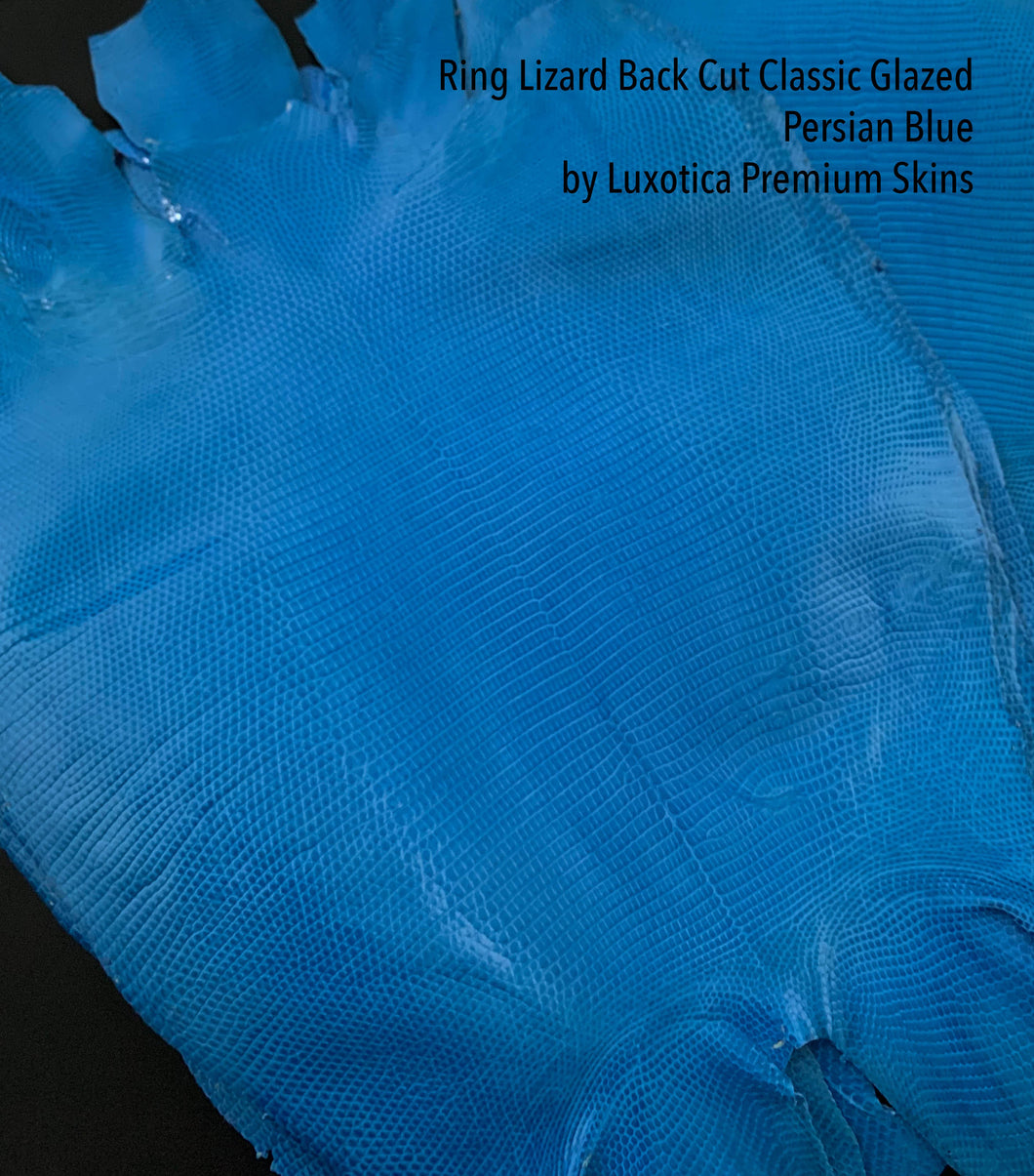 Ring Lizard Back Cut Soft Classic Glazed Persian Blue