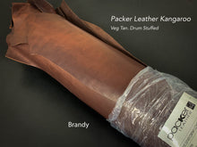 Load image into Gallery viewer, Packer Drum Stuffed Veg Tan Kangaroo ~ SADDLE TAN