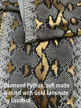 Load image into Gallery viewer, Diamond Python Front Cut Matte Natural with Gold Laminate
