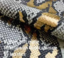 Load image into Gallery viewer, Diamond Python Front Cut Matte Natural with Gold Laminate
