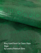 Load image into Gallery viewer, Ring Lizard Front Cut with Markings Soft Classic Glazed Algae
